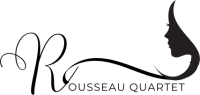 Simple Hand Drawn Woman Flower and Crystal Rousseau Quartet Logo